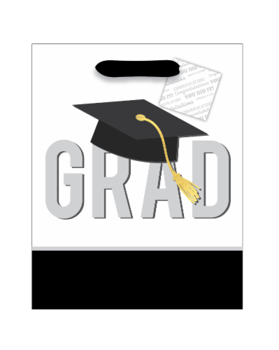 Surface Packaging Graduation Medum Gift Bag Perspective: front