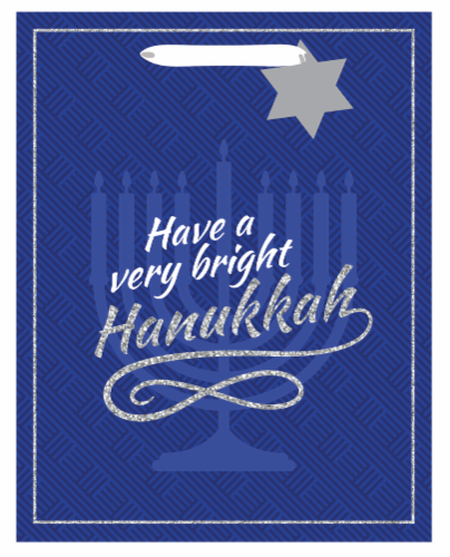 Surface Packaging Have A Very Bright Hanukkah Large Gift Bag 1 Count Perspective: front