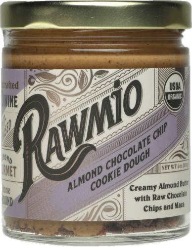 Rawmio Creamy Almond Chocolate Chip Cookie Dough Spread Perspective: front