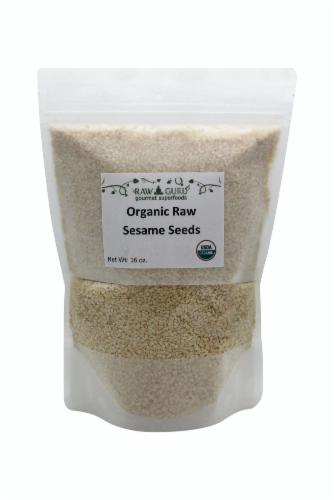 Raw Guru Organic Raw Sesame Seeds Perspective: front