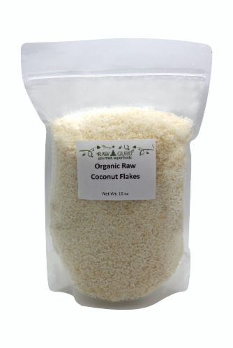 Raw Guru Organic Raw Coconut Flakes Perspective: front