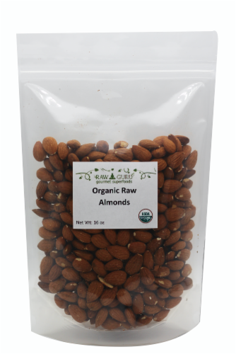 Raw Guru Organic Raw Almonds Perspective: front