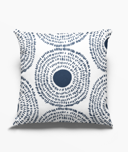 SDS for HD Designs Navy Medallion Pillow Perspective: front