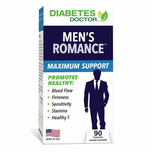 Diabetes Doctor™ Men's Romance™ Maximum Support Dietary Supplements Perspective: front
