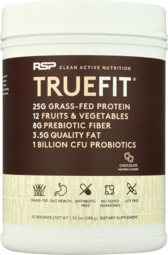 RSPNutrition Truefit® Chocolate Dietary Supplement Perspective: front