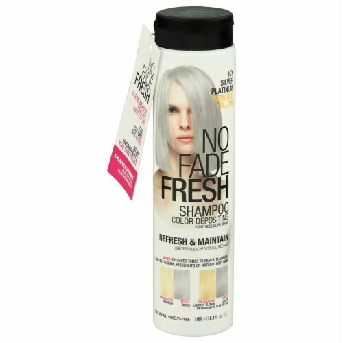 No Fade Fresh Icy Silver Platinum Color Depositing Shampoo Perspective: front