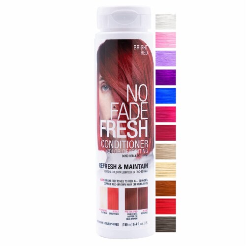 No Fade Fresh Bright Red Color Depositing Conditioner Perspective: front