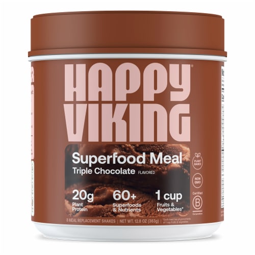 Happy Viking® Complete Superfood Powder - Triple Chocolate Perspective: front