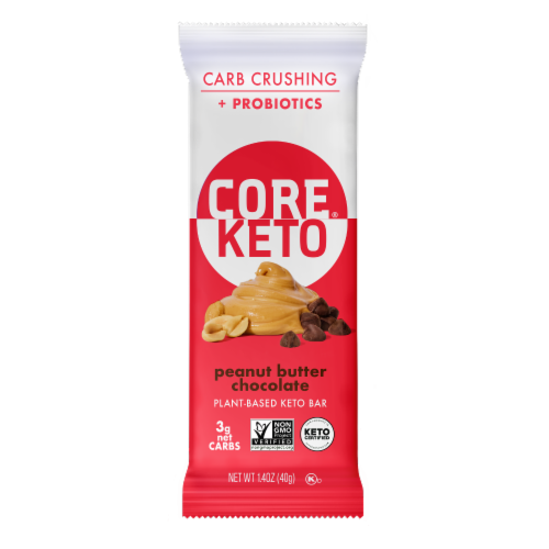 CORE® Peanut Butter Chocolate Keto Bar Perspective: front