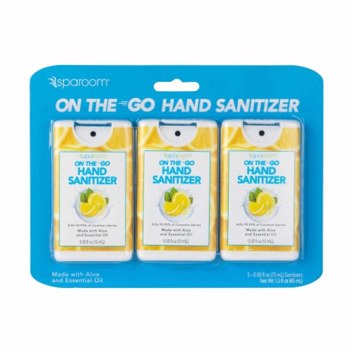 On The Go 3-Pack 15mL Hand Sanitizing Spray Perspective: front