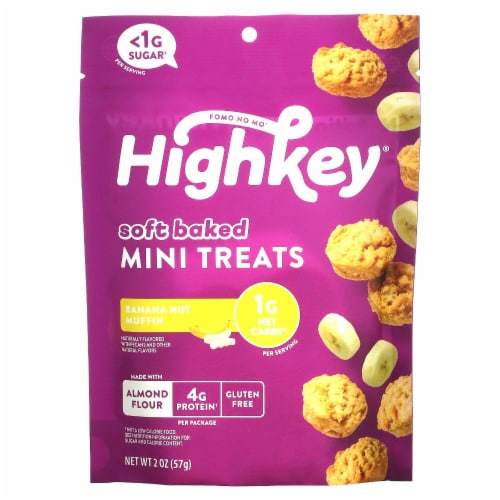 HighKey® Keto Banana Nut Muffin Soft Baked Mini Bites Perspective: front