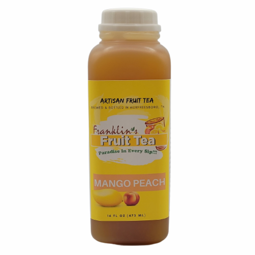 Franklin's Mango Peach Fruit Tea Perspective: front