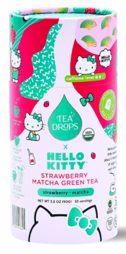 Tea Drops Hello Kitty Strawberry Matcha Green Tea Perspective: front