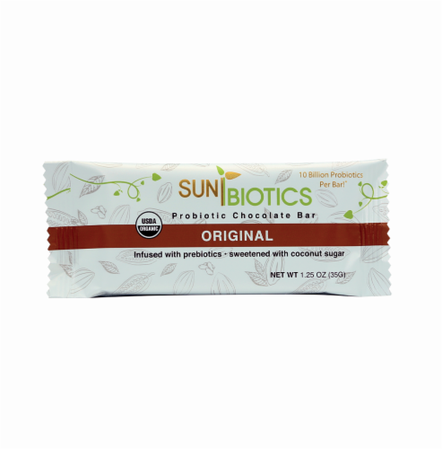 Sunbiotics Original Probiotic Chocolate Bar Perspective: front