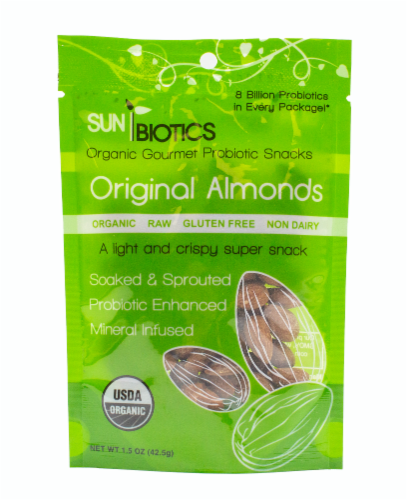 Sunbiotics Organic Gourmet Probiotic Original Almonds Perspective: front