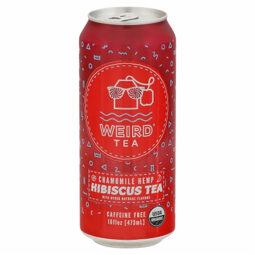 Weird Tea Chamomile Hemp Hibiscus Tea Perspective: front