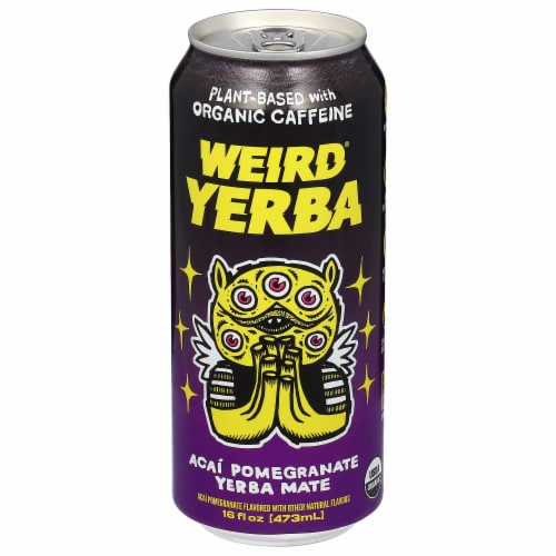 Weird® Yerba Blue Pom Acai Yerba Mate Tea Perspective: front