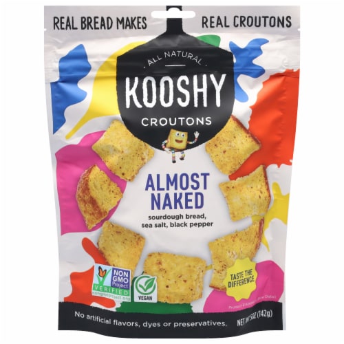 Kooshy Croutons Almost Naked Croutons Perspective: front