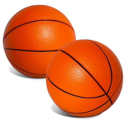 Botabee 2-Pack Mini 5  Orange Foam Basketballs for Trampoline Hoop Game Perspective: front