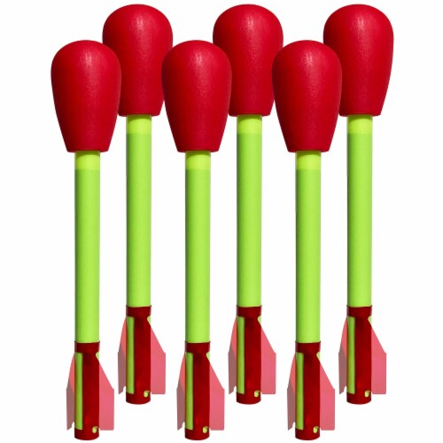 Botabee 6 Pack Foam-Tipped Rocket Launcher Refills for Stomp Rocket® Ultra Perspective: front