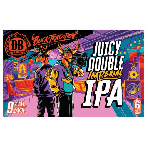 Devils Backbone Juicy Double Cans Perspective: front