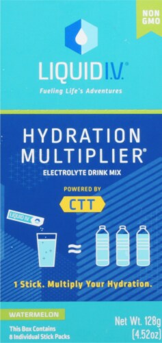 Liquid I.V.® Hydration Multiplier® Watermelon Electrolyte Drink Mix Sticks Perspective: front