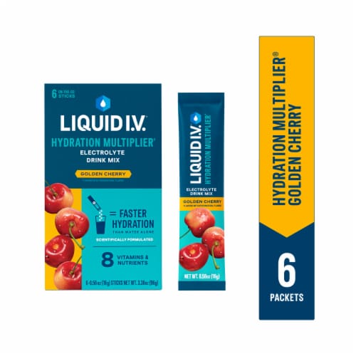 Liquid I.V.® Hydration Multiplier Golden Cherry Electrolyte Drink Mix Perspective: front