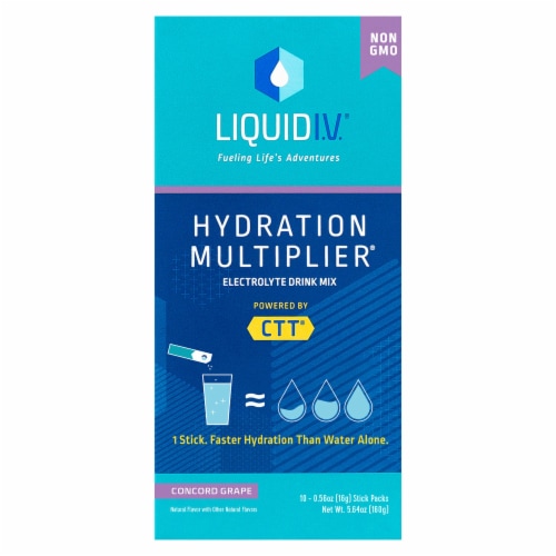 Liquid I.V.® Non GMO Grape Water Flavoring Perspective: front