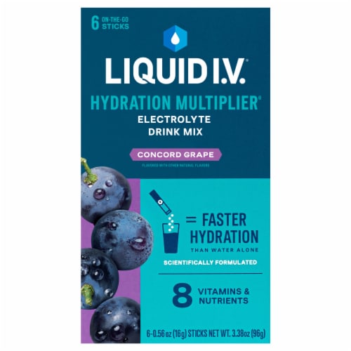 Liquid I.V.® Hydration Multiplier® Concord Grape Electrolyte Drink Mix Packets Perspective: front