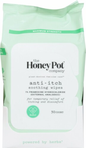 The Honey Pot® Anti-Itch Soothing Wipes Perspective: front