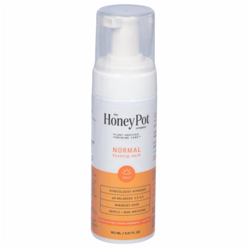 The Honey Pot Feminine Intimate Foaming Wash for Normal Skin Plant Derived & Hypoallergenic  Perspective: front