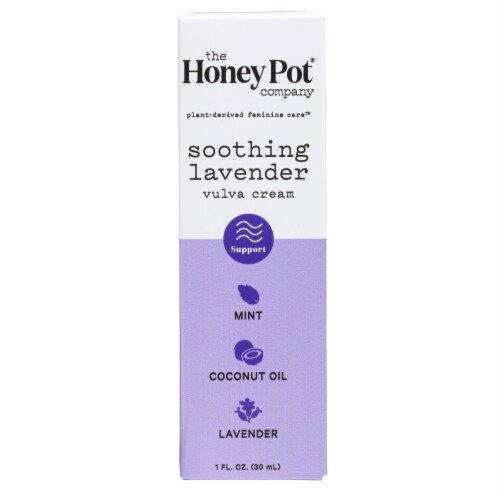 The Honey Pot Soothing Lavender Vulva Cream Perspective: front