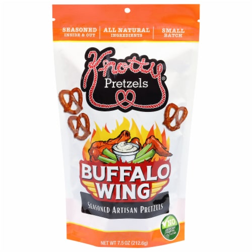 Knotty Pretzels® Hot Wings Flavored Pretzels Perspective: front