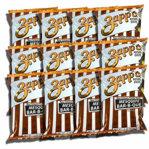 New Orleans Kettle Style Potato Chips Bundled By Tribeca Curations | Value Pack of 12 (Mesqui Perspective: front