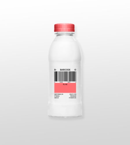 Barcode Watermelon Fitness Water Bottle Perspective: front