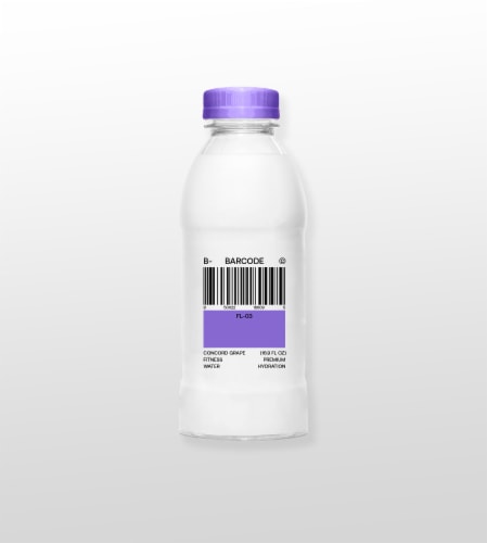 Barcode Concord Grape Fitness Water Bottle Perspective: front
