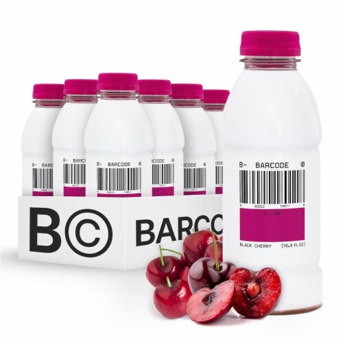 Barcode Black Cherry Fitness Water Bottle Perspective: front