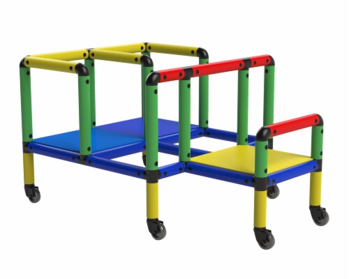Funphix Wheelies Buildable Play Structure Set with Wheels Perspective: front