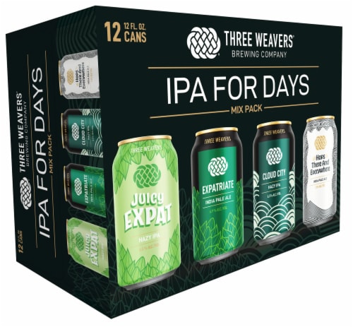Three Weavers Brewing Company® IPA for Days Mix Pack Beer Variety Pack Perspective: front