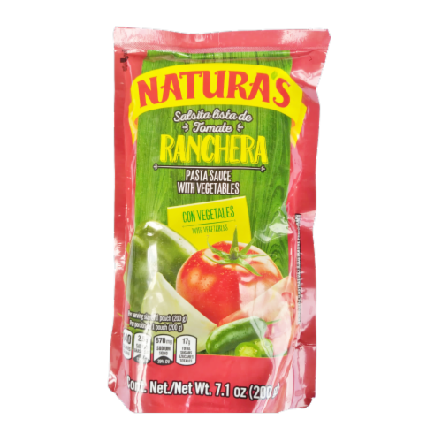 Natura's Salsa de Tomate Ranchera Tomato and Vegetables Pasta Sauce Perspective: front