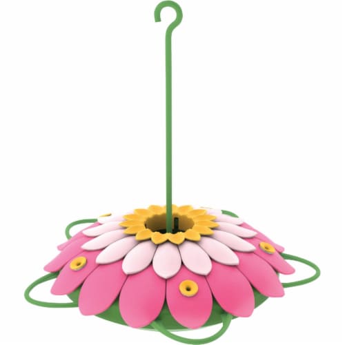 Natures Way Bird Products Flower Hummingbird Bird Feeder, Pink Perspective: front