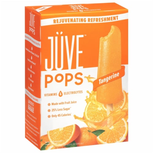Juve™ Pops Vitamins & Electrolytes Frozen Tangerine Bars Perspective: front
