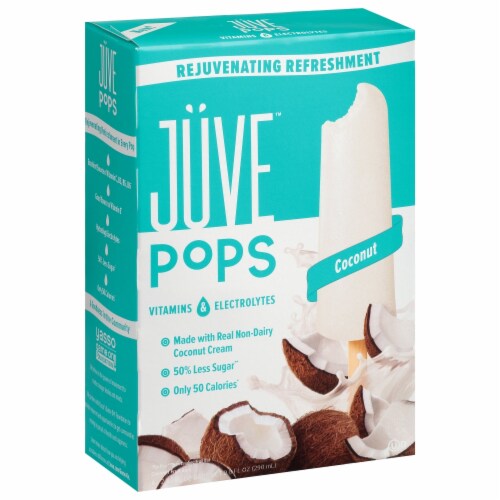 Juve™ Pops Vitamins & Electrolytes Frozen Coconut Bars Perspective: front