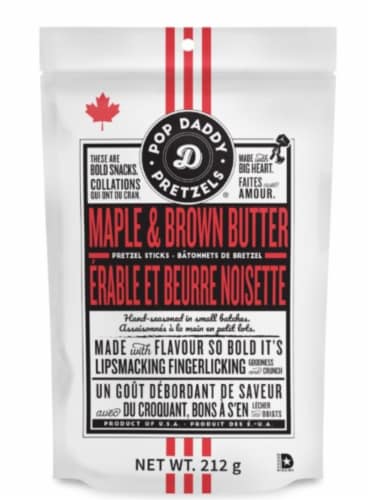 Pop Daddy Maple & Brown Butter Pretzels Perspective: front
