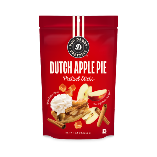 Pop Daddy® Dutch Apple Pie Flavored Pretzels Perspective: front