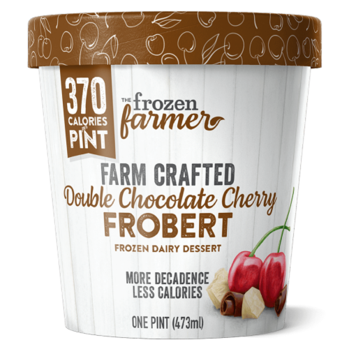The Frozen Farmer Double Chocolate Cherry Frobert Frozen Dairy Dessert Perspective: front