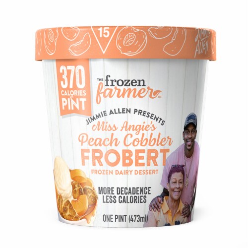 The Frozen Farmer Jimmie Allen s Peach Cobbler Sorbet Pint 16 oz