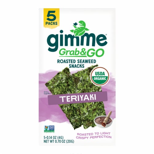 Gimme® Grab & Go Teriyaki Roasted Seawood Snacks Perspective: front