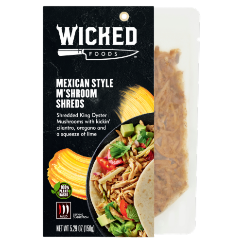 Wicked Foods Mexican Style M'Shroom Shreds Perspective: front
