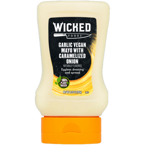 Wicked Foods Caramelized Onion Garlic Vegan Mayo Perspective: front